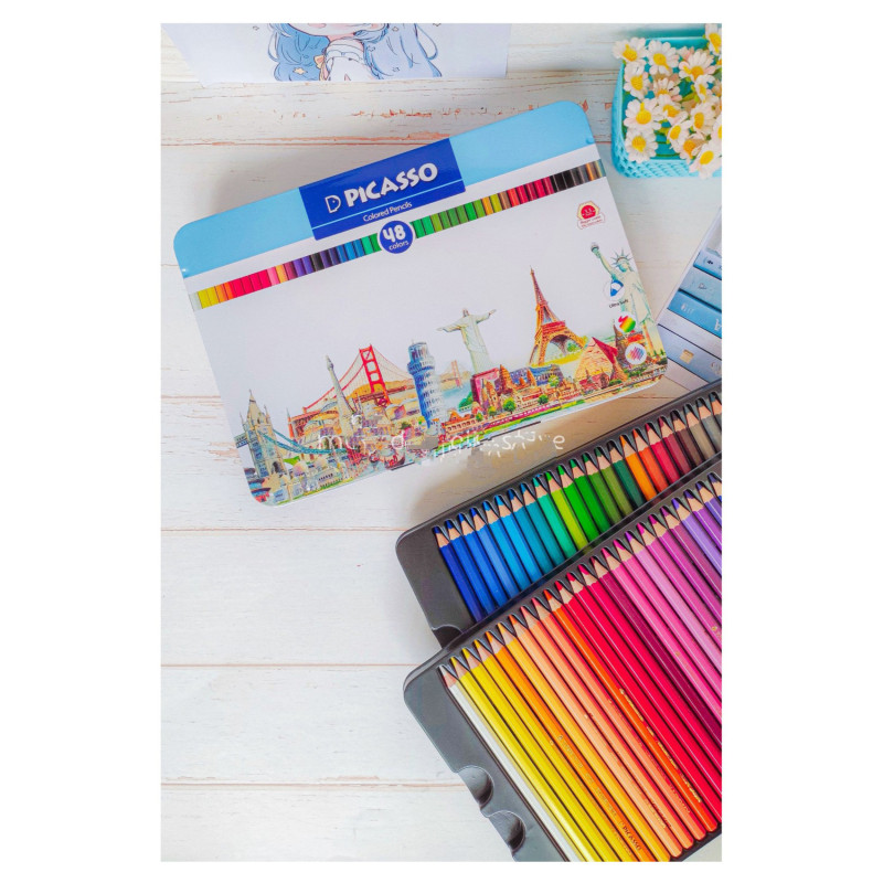 مدادرنگی 48 رنگ پیکاسو مدل Eiffel